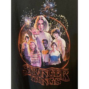 Stranger Things Men’s‎ Sz 2XL Black Red T Shirt